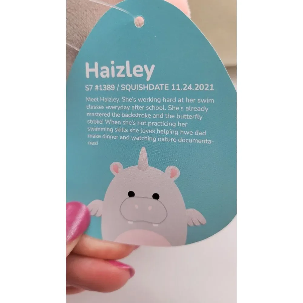 Squishmallow 8 Inch Haizley the Hippo unicorn Fantasy Squad‎ bundle and save